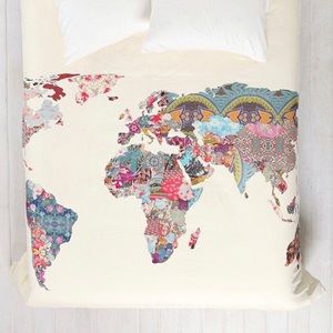 Urban Outfitters Map Duvet Cover